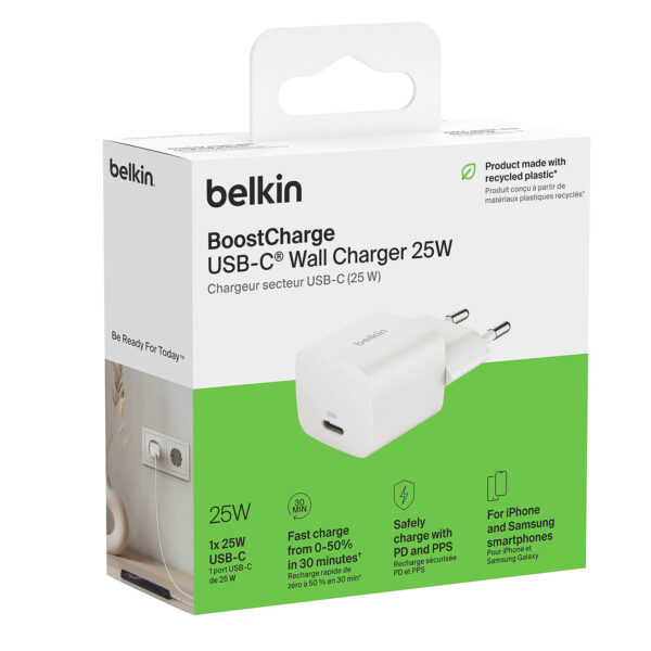 Belkin BoostCharge Chargeur secteur USB-C (25 W)
